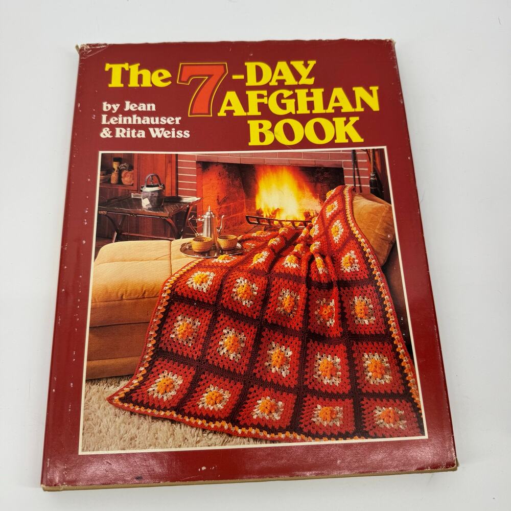 The 7-Day Afghan Book Vintage Crochet Pattern Book Afghan Patterns Sterling 1985